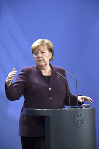 Pressekonferenz mit Angela Merkel und Sebastian Kurz in Berlin