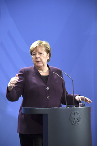 Pressekonferenz mit Angela Merkel und Sebastian Kurz in Berlin