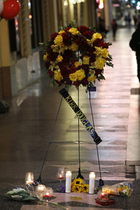 Trauerkundgebungen am Stern von Kirk Douglas in Los Angeles