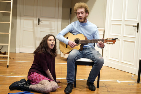 Theaterprobe 'Schmetterlinge sind frei' in Berlin