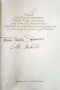 Bundespräsident Frank-Walter Steinmeier bei einem Empfang in Dresden