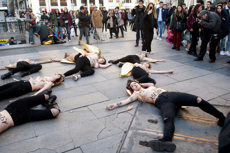 Femen Demonstration in Madrid