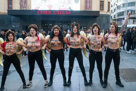 Femen Demonstration in Madrid