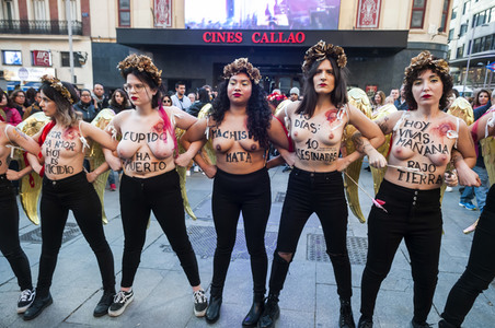 Femen Demonstration in Madrid