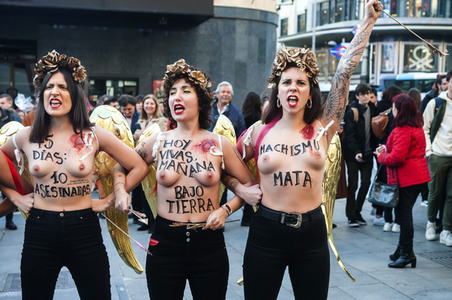 Femen Demonstration in Madrid