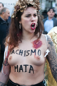 Femen Demonstration in Madrid