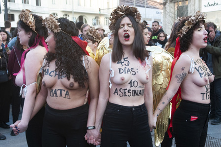 Femen Demonstration in Madrid