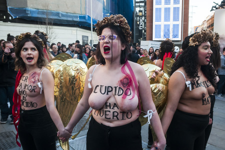Femen Demonstration in Madrid