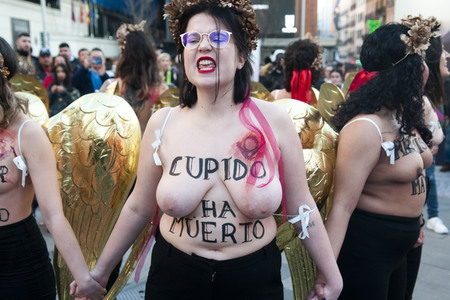 Femen Demonstration in Madrid