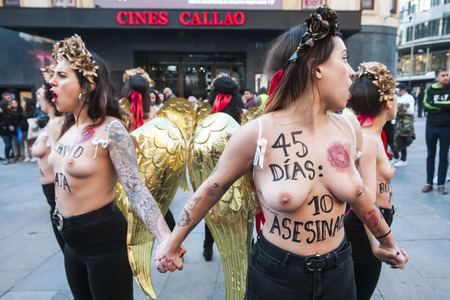 Femen Demonstration in Madrid