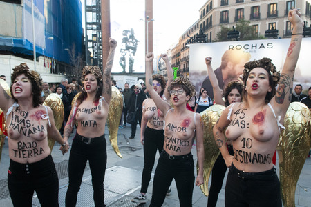Femen Demonstration in Madrid