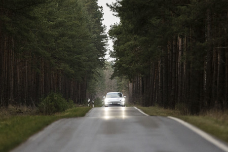 Ein Tesla Model 3 in Grünheide