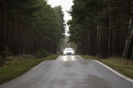 Ein Tesla Model 3 in Grünheide
