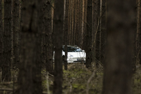 Ein Tesla Model 3 in Grünheide
