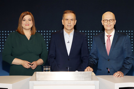 Fototermin mit den Spitzenkandidaten der Wahlen 2020 in Hamburg