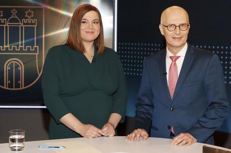 Fototermin mit den Spitzenkandidaten der Wahlen 2020 in Hamburg