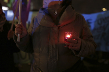 Demonstration in Gedenken an die Opfer vom rechtsextremen Anschlag von Hanau in Berlin