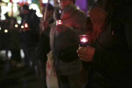 Demonstration in Gedenken an die Opfer vom rechtsextremen Anschlag von Hanau in Berlin