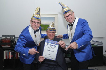 Lindener Narren stürmen die Niedersächsische Staatskanzlei in Hannover