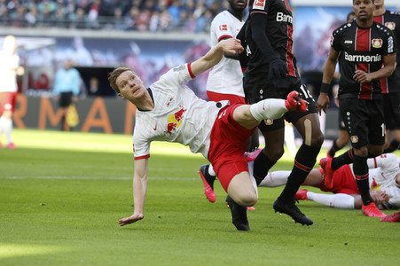 Fußball-Bundesliga Spiel RB Leipzig - Bayer 04 Leverkusen in Leipzig