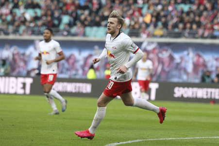 Fußball-Bundesliga Spiel RB Leipzig - Bayer 04 Leverkusen in Leipzig