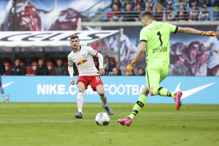 Fußball-Bundesliga Spiel RB Leipzig - Bayer 04 Leverkusen in Leipzig
