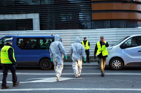 Deutsch-polnische Grenze zwischen Zgorzelec und Görlitz wird von polnischen Spezialkräften kontrolliert