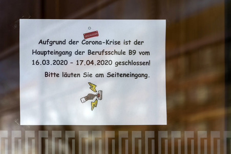 Symbolfoto Schulschließung wegen Coronavirus in Nürnberg
