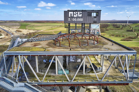 Luftbildaufnahme vom Expogelände in Hannover-Laatzen