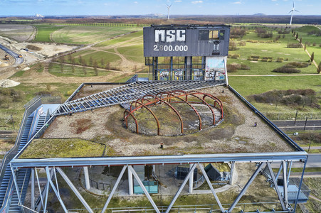 Luftbildaufnahme vom Expogelände in Hannover-Laatzen