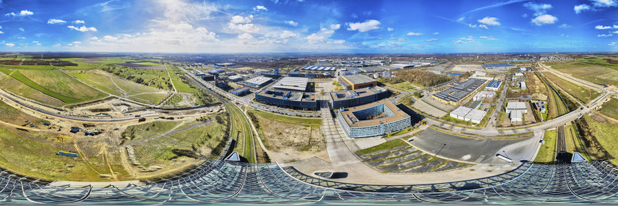 Luftbildaufnahme vom Expogelände in Hannover-Laatzen