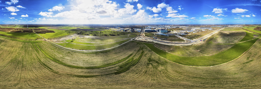 Luftbildaufnahme vom Expogelände in Hannover-Laatzen