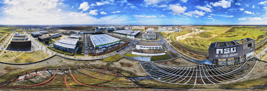 Luftbildaufnahme vom Expogelände in Hannover-Laatzen