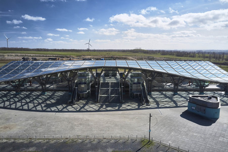 Luftbildaufnahme vom Expogelände in Hannover-Laatzen