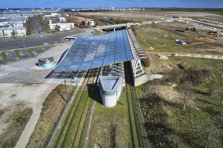 Luftbildaufnahme vom Expogelände in Hannover-Laatzen