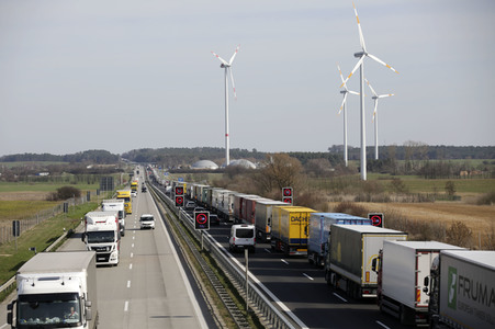 Grenzschließung Polen wegen Corona-Virus in Frankfurt (Oder)