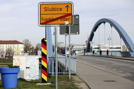 Grenzschließung Polen wegen Corona-Virus in Frankfurt (Oder)