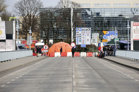 Grenzschließung Polen wegen Corona-Virus in Frankfurt (Oder)