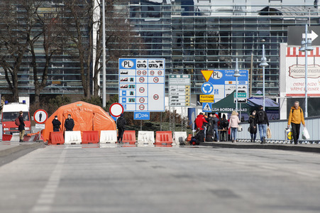 Grenzschließung Polen wegen Corona-Virus in Frankfurt (Oder)