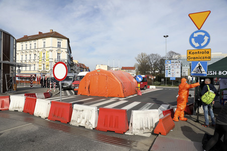 Grenzschließung Polen wegen Corona-Virus in Frankfurt (Oder)