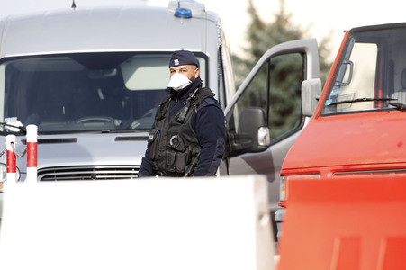 Grenzschließung Polen wegen Corona-Virus in Frankfurt (Oder)