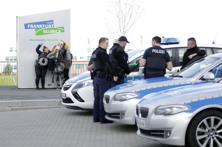 Grenzschließung Polen wegen Corona-Virus in Frankfurt (Oder)