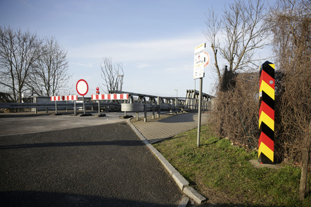 Grenzschließung Polen wegen Corona-Virus in Küstrin-Kietz