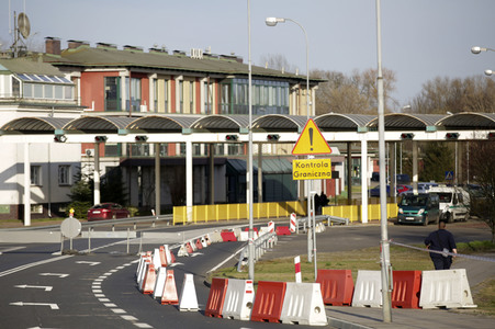 Grenzschließung Polen wegen Corona-Virus in Küstrin-Kietz