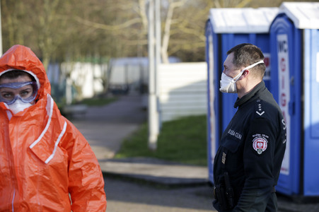 Grenzschließung Polen wegen Corona-Virus in Küstrin-Kietz