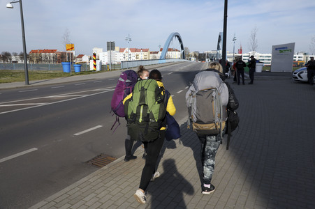 Grenzschließung Polen wegen Corona-Virus in Küstrin-Kietz