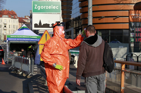 Öffnung Grenzübergang Stadtbrücke von Görlitz nach Zgorzelec