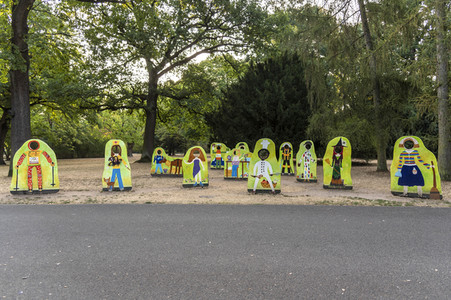 Menschenleerer Spielplatz in Nürnberg
