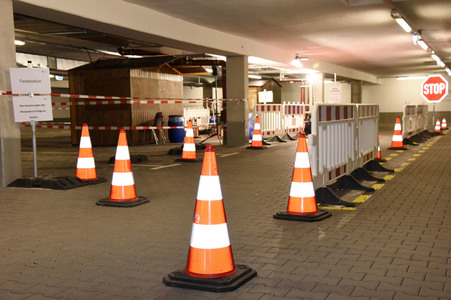 Eröffnung einer mobilen Teststation zum Testen auf Coronavirus-Infektion in München