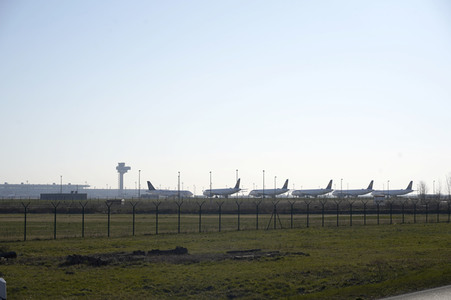 Flugrückgang wegen der Corona-Krise in Berlin